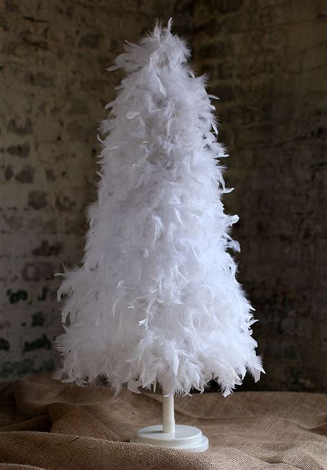 white feather xmas tree